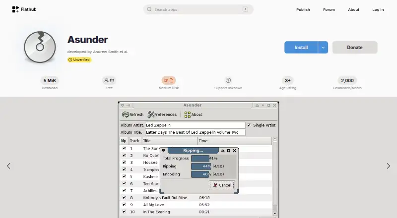 Asunder's own site