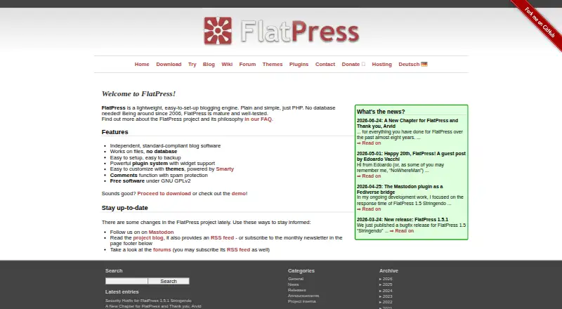 FlatPress's own site