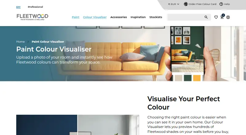 Fleetwood Paint Colour Visualiser's own site