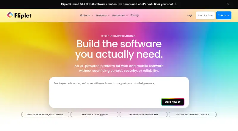 Fliplet's own site