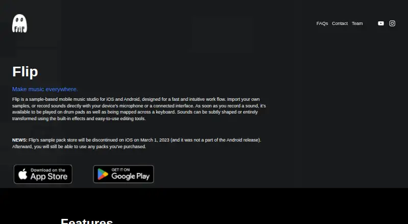 Flip's own site