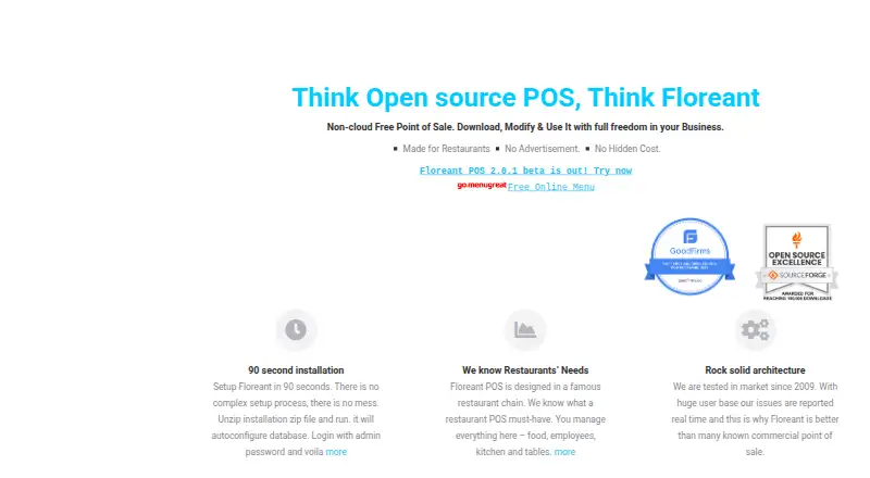 Floreant POS's own site