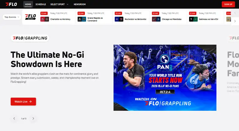 FloSports's own site