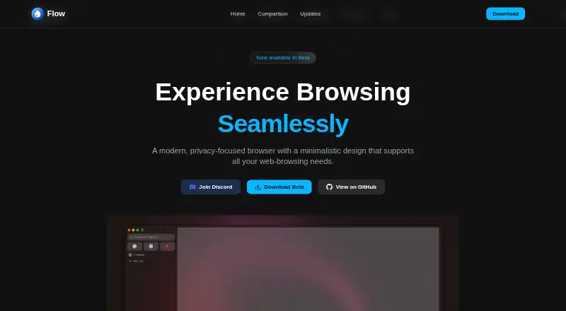 Flow Browser's own site