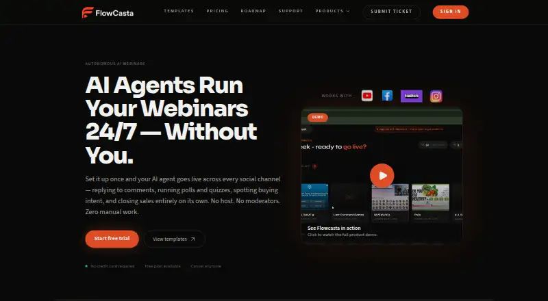 Flowcasta's own site