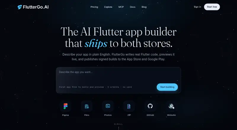 FlutterGo's own site
