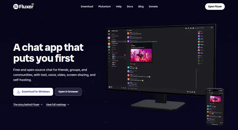 Fluxer's own site