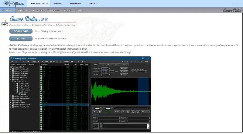 Awave Studio's own site