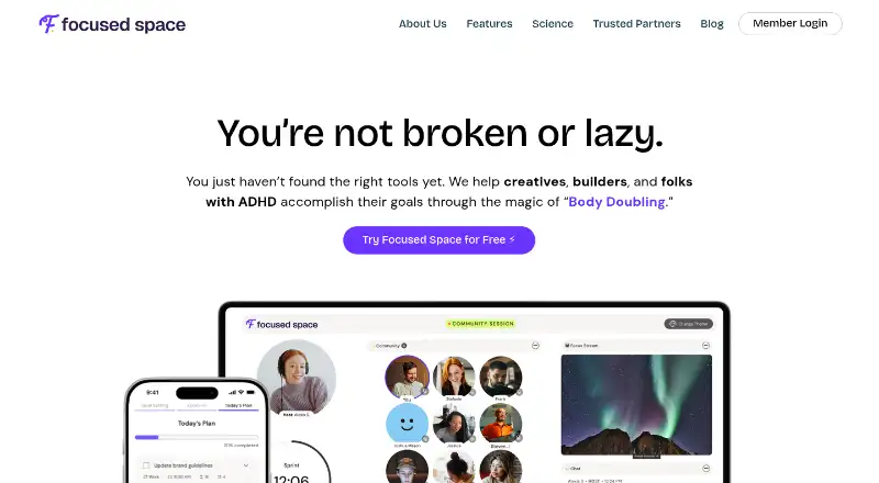 Focused Space's own site