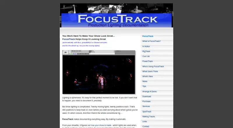 FocusTrack's own site