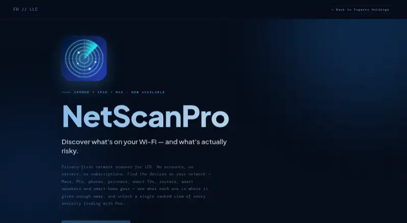 NetScanPro's own site