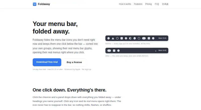Foldaway's own site