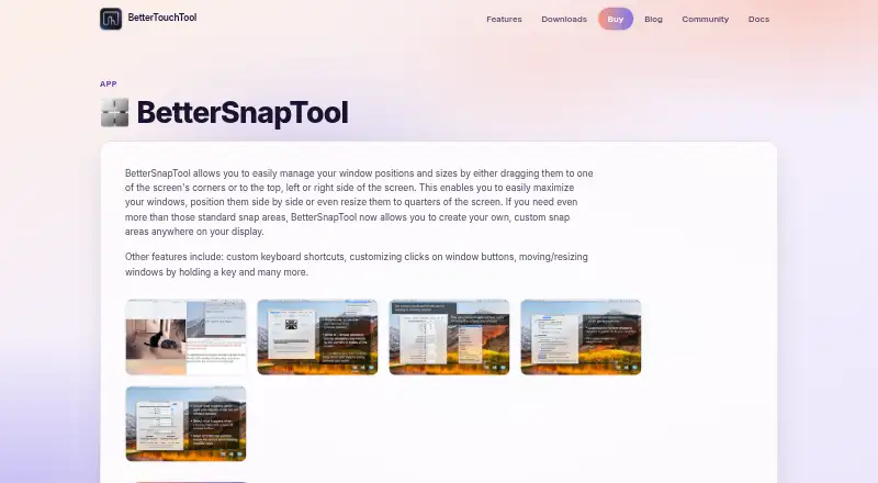 BetterSnapTool's own site