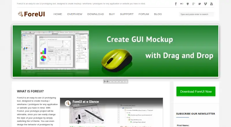 ForeUI's own site