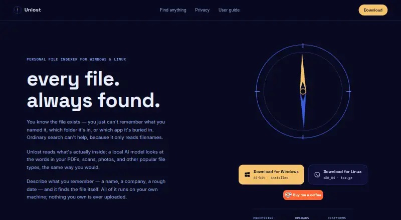 Unlost's own site
