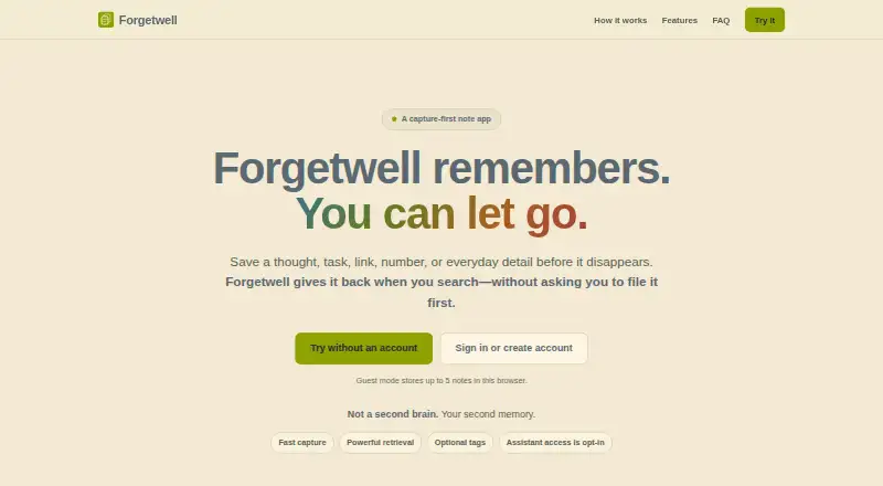 Forgetwell's own site