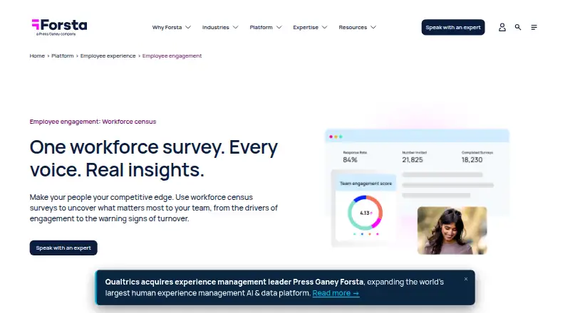 Forsta Employee Engagement's own site