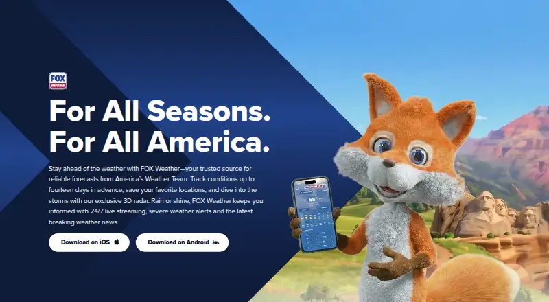 FOX Weather's own site