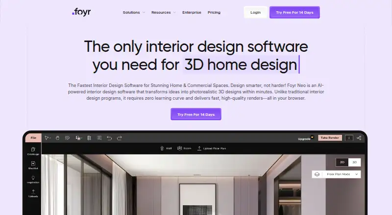 Foyr Neo's own site