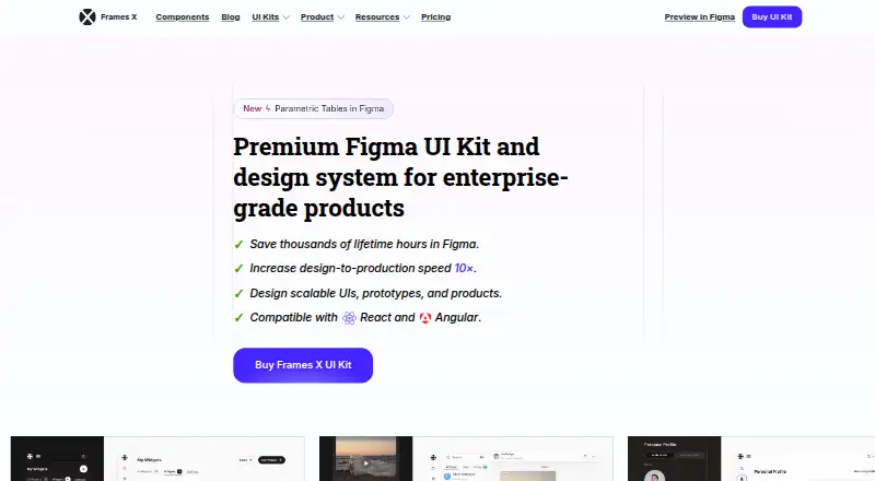 Frames X's own site
