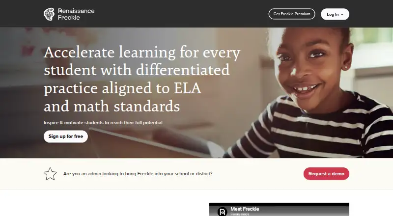Freckle Math's own site