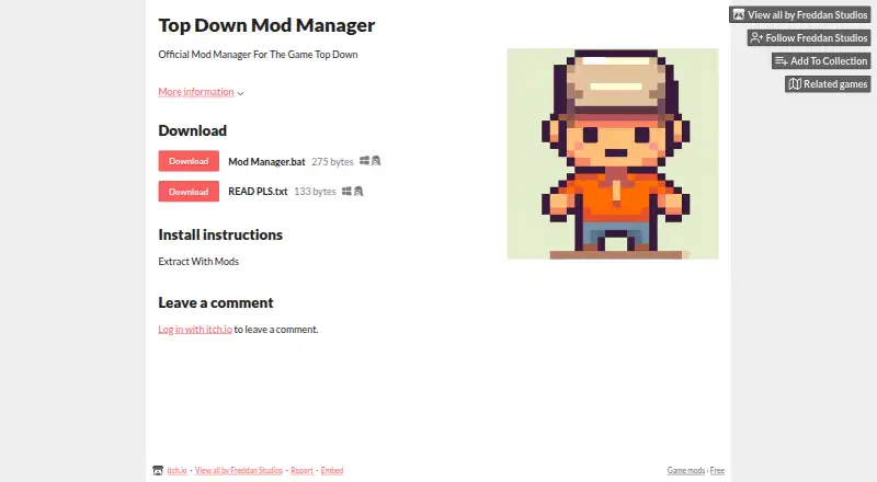 Top Down Mod Manager's own site