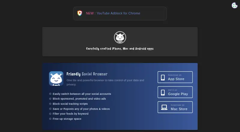 Friendly Social Browser's own site