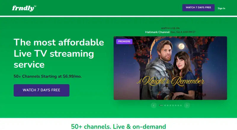 Frndly TV's own site