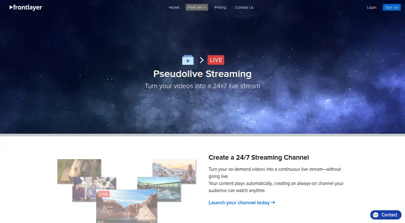 The Frontlayer Pseudolive homepage