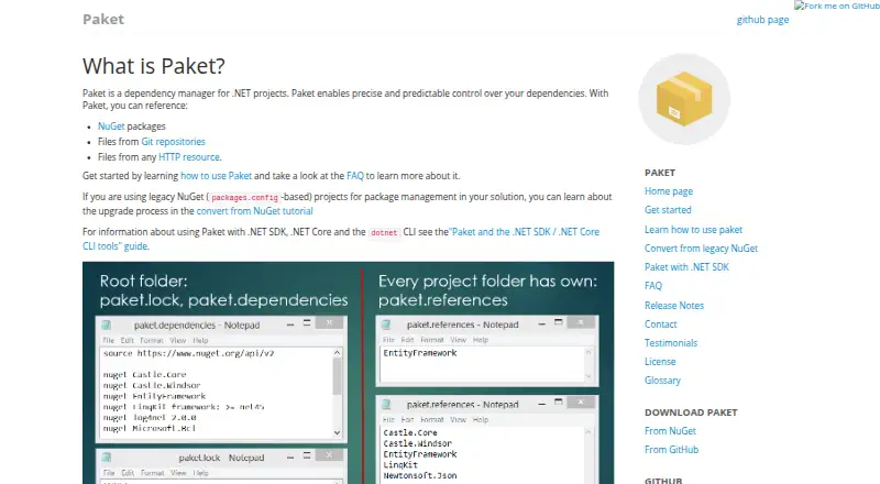 Paket's own site