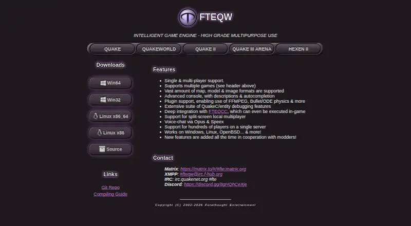 FTEQW's own site