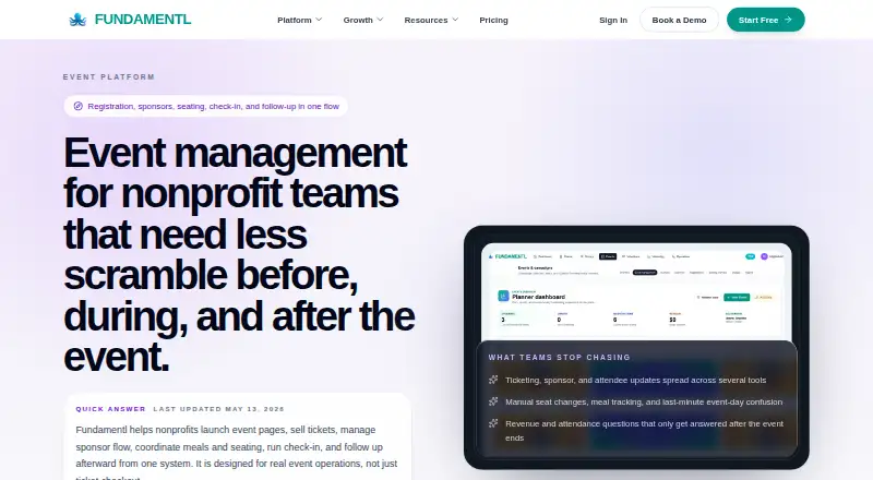 Fundamentl Events's own site
