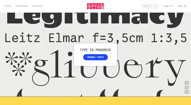 Future Fonts's own site