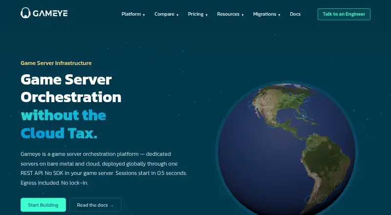 Gameye's own site