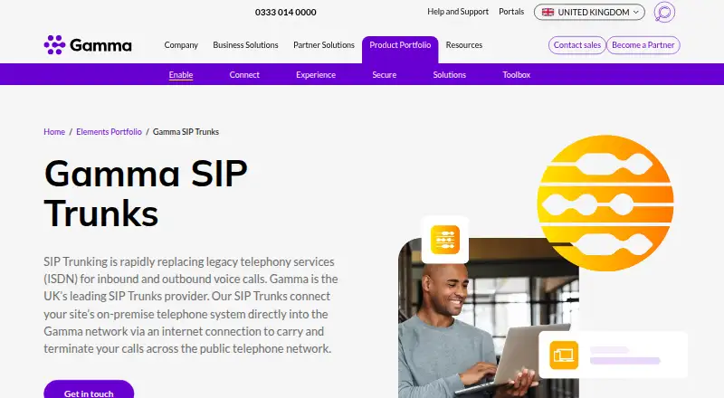 Gamma SIP Trunks's own site