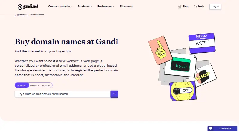 Gandi's own site