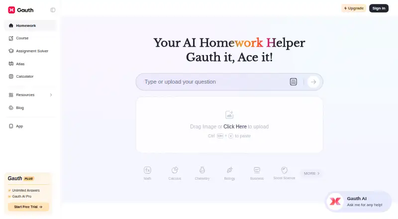 Gauth's own site