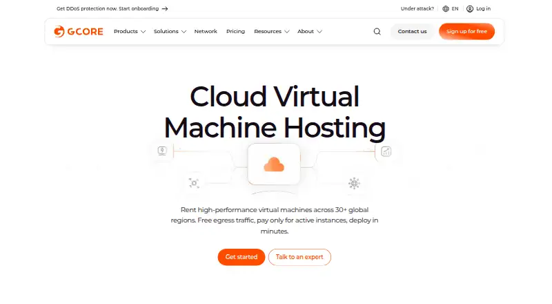 Gcore Virtual Machines's own site