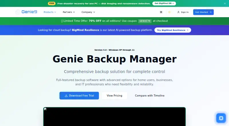 Genie Timeline's own site