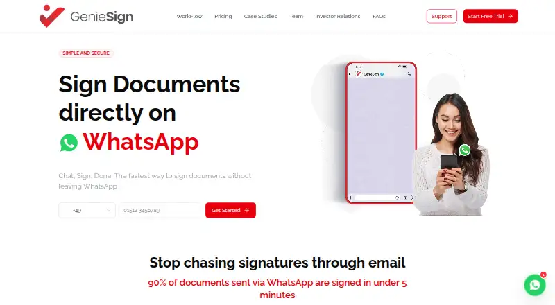 GenieSign's own site