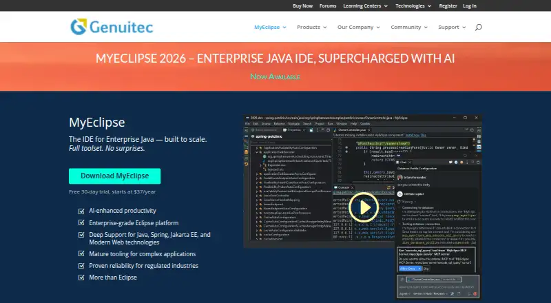 MyEclipse's own site