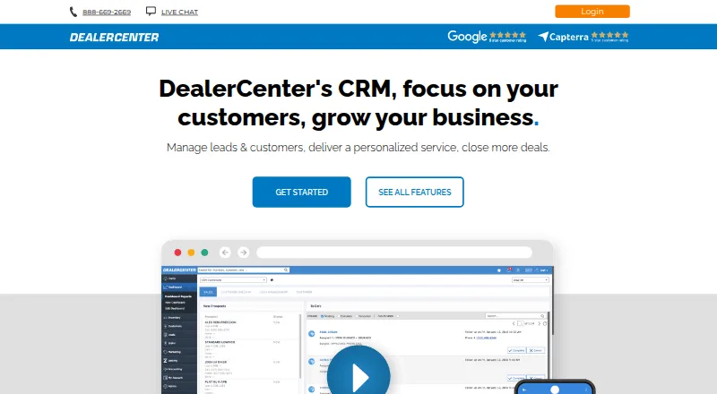 DealerCenter CRM's own site