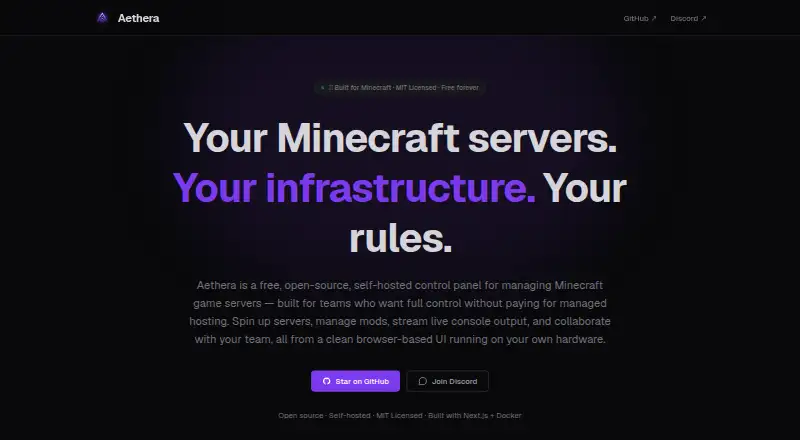 Aethera's own site