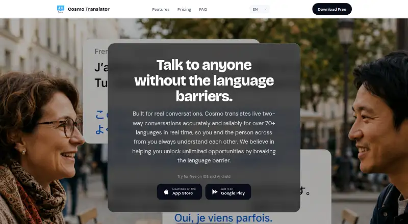 Cosmo Translator's own site
