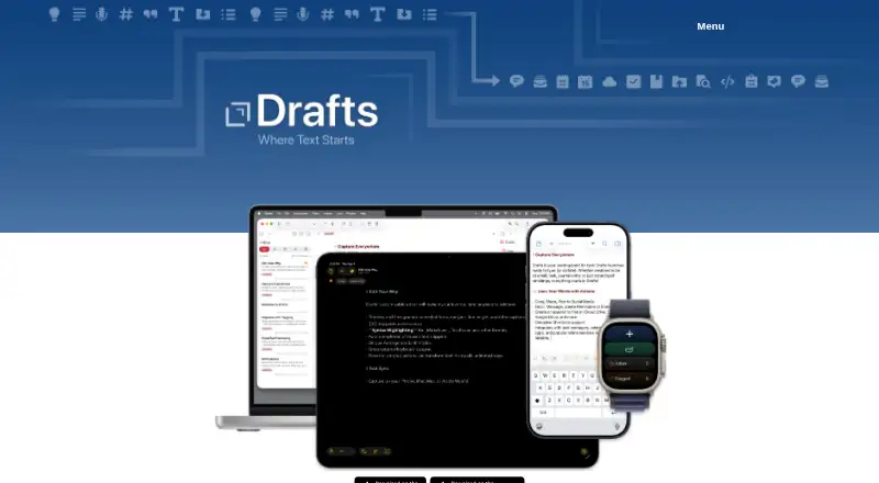 Drafts's own site