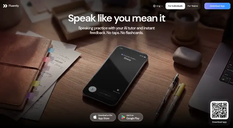 Fluently's own site