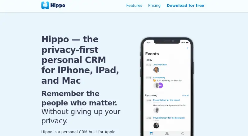 Hippo's own site