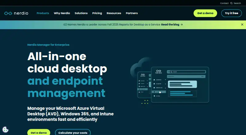 Nerdio Manager for Enterprise's own site