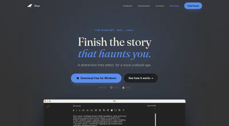 Poe's own site