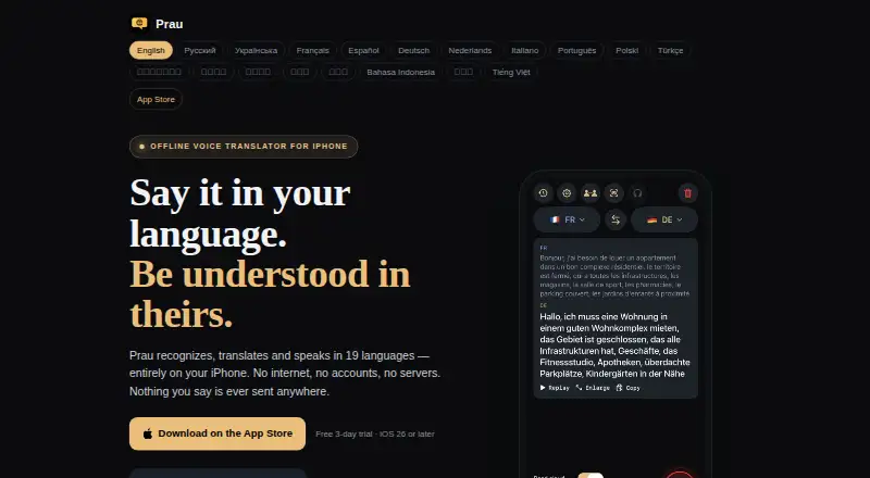 Prau's own site